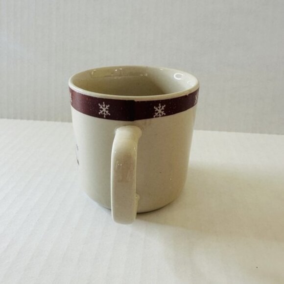 Royal Seasons Stoneware Coffee Mug Cup Snowman Snowflakes Christmas 8 oz VTG - Picture 2 of 6